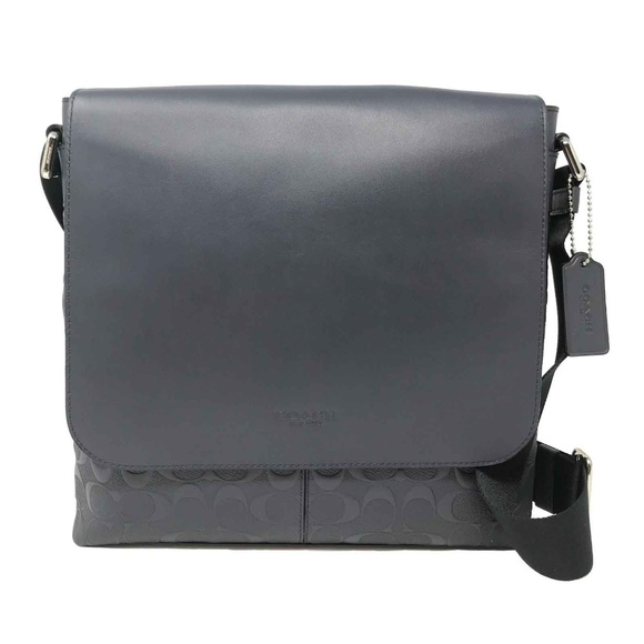 charles small messenger in signature leather